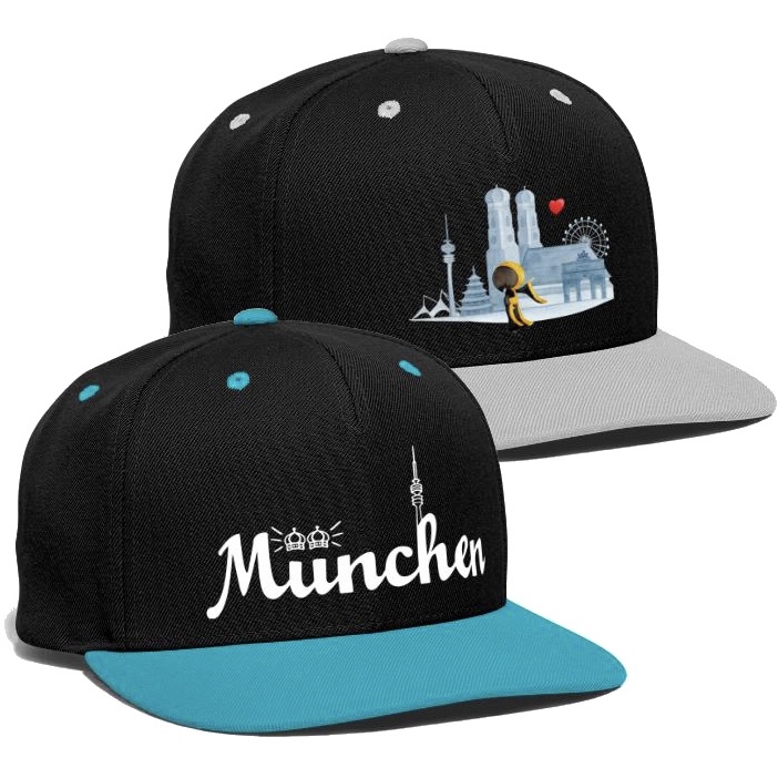 Münchner Kindl Caps mit München Skyline