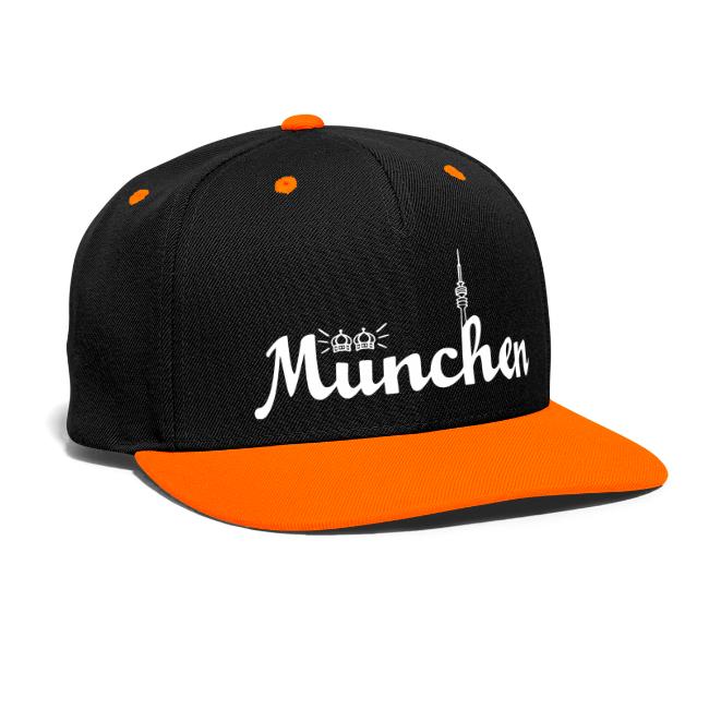 München Snapback Cap Kontrast - Schwarz Orange
